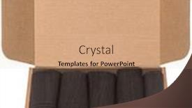  Presentation with box carton - Presentation design having open-foldable-carton-box background and a coral colored foreground