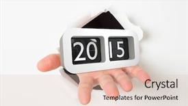  Presentation with alarm - Colorful PPT layouts enhanced with open hand bursting through paper backdrop and a lemonade colored foreground