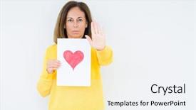  Presentation with car body repairer holding - Amazing slide deck having defensive - middle age woman holding card backdrop and a sky blue colored foreground