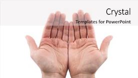  Presentation with praying hands on open bible - Beautiful theme featuring open hands holding giving showing backdrop and a lemonade colored foreground