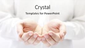  Presentation with giving - PPT layouts consisting of open hands holding giving showing background and a white colored foreground