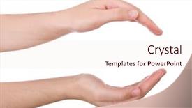  Presentation with praying hands on open bible - Amazing slides having open hands isolated on white backdrop and a  colored foreground