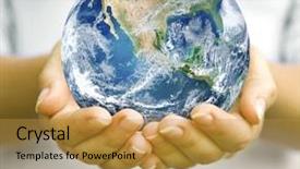  Presentation with nasa - Presentation featuring open hands of woman background and a gold colored foreground