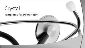  Presentation with nursing - Presentation theme with open heart nursing - stethoscope background and a white colored foreground