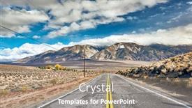  Presentation with california - Beautiful slide set featuring open highway in california usa backdrop and a coral colored foreground