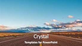  Presentation with usa - Beautiful presentation design featuring open highway in california usa backdrop and a tawny brown colored foreground