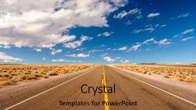  Presentation with california - PPT theme having open highway in california usa background and a red colored foreground