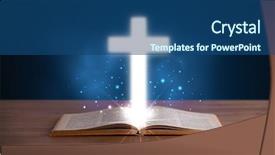 Presentation with holy spirit - Theme having open holy bible with glowing background and a  colored foreground