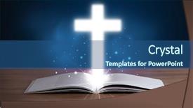  Presentation with holy spirit - Audience pleasing PPT layouts consisting of open holy bible with glowing backdrop and a  colored foreground