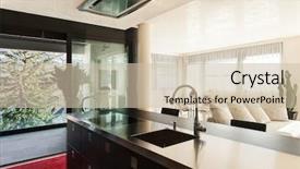  Presentation with modern building - Presentation theme featuring open house - apartment in new building comfortable background and a  colored foreground