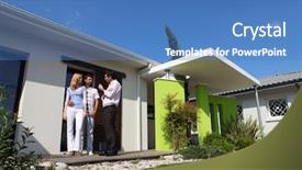  Presentation with couple nature retreat - Slides consisting of open house - couple with realator background and a teal colored foreground