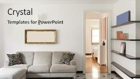  Presentation with apartment - Cool new slides with old paper textures - perfect background with space backdrop and a light gray colored foreground