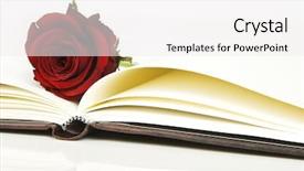  Presentation with memory book - Amazing theme having open journal book backdrop and a white colored foreground