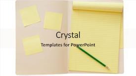  Presentation with sticky notes - Presentation design featuring open manila folder with yellow background and a lemonade colored foreground