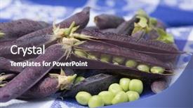  Presentation with peas - Presentation theme having open-marrow-fat-peas background and a dark gray colored foreground