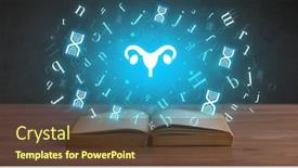  Presentation with medical book - Slides featuring open-medical-book-with-health background and a tawny brown colored foreground