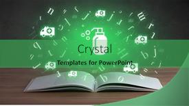  Presentation with medical book - Slide set consisting of open-medical-book-with-health background and a shamrock green colored foreground