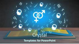  Presentation with medical book - PPT theme consisting of open-medical-book-with-health background and a ocean colored foreground