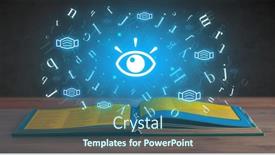  Presentation with medical book - PPT theme with open-medical-book-with-health background and a ocean colored foreground