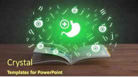  Presentation with medical book - Presentation design enhanced with open-medical-book-with-health background and a tawny brown colored foreground