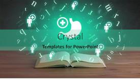  Presentation with medical book - Presentation theme enhanced with open-medical-book-with-health background and a teal colored foreground