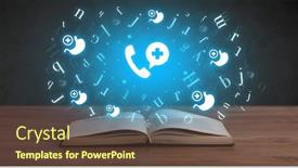  Presentation with medical book - Presentation design featuring open-medical-book-with-health background and a tawny brown colored foreground