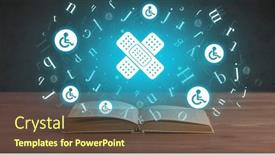  Presentation with medical book - Presentation theme featuring open-medical-book-with-health background and a tawny brown colored foreground