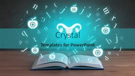  Presentation with medical book - Slide deck having open-medical-book-with-health background and a teal colored foreground