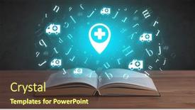  Presentation with medical book - Slides consisting of open-medical-book-with-health background and a tawny brown colored foreground