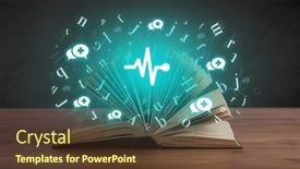  Presentation with medical book - Slide set enhanced with open-medical-book-with-health background and a tawny brown colored foreground