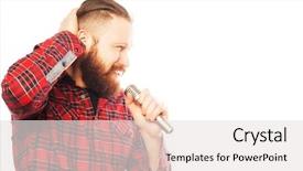  Presentation with life - Beautiful slide deck featuring open mic - life style concept a young backdrop and a  colored foreground