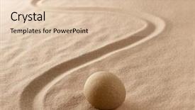  Presentation with zen stone - Colorful presentation theme enhanced with open minds - zen stone meditation sand garden backdrop and a lemonade colored foreground