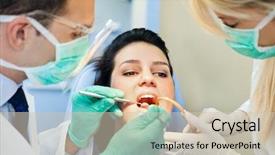  Presentation with mouth - Slide deck enhanced with open mouth receives an injection background and a soft green colored foreground