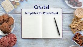  Presentation with cooking - Theme enhanced with open notebook and ingredients background and a lemonade colored foreground