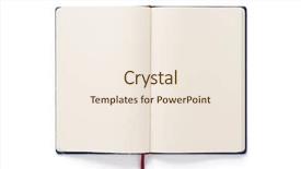  Presentation with open book - Amazing slide deck having open notebook or book backdrop and a sky blue colored foreground