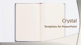  Presentation with open book - Presentation enhanced with open notebook or book background and a sky blue colored foreground