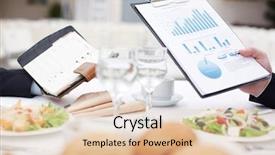  Presentation with notepad - Slide set consisting of open notepad and business background and a lemonade colored foreground