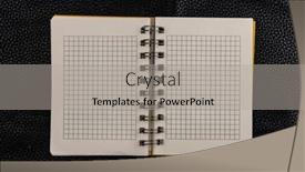  Presentation with notepad - Beautiful PPT layouts featuring open-notepad-with-blank-pages backdrop and a light gray colored foreground