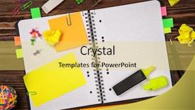  Presentation with sticky notes - PPT layouts having open notepad with sticky notes background and a yellow colored foreground