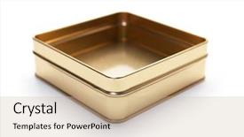  Presentation with candy - Slide set featuring young businessman and businesswoman working in cooperation with virtual panel background and a dark gray colored foreground