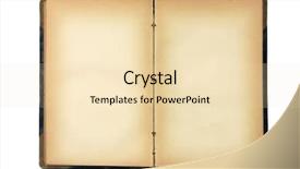  Presentation with blank old book - Cool new slides with open old blank book isolated backdrop and a lemonade colored foreground