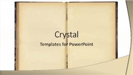  Presentation with blank old book - PPT theme featuring open old blank book isolated background and a lemonade colored foreground