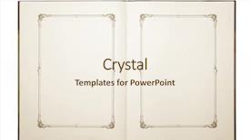  Presentation with blank old book - PPT layouts consisting of open old blank book isolated background and a cream colored foreground