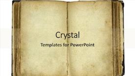  Presentation with blank old book - Cool new presentation with open old blank book backdrop and a soft green colored foreground