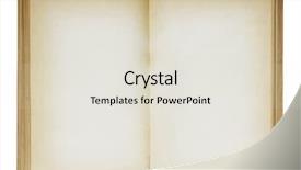  Presentation with clipping - Colorful slides enhanced with open old blank book backdrop and a sky blue colored foreground