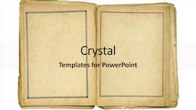  Presentation with blank old book - Slides with open old blank book with clipping path background and a lemonade colored foreground
