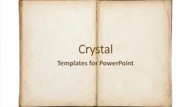 Presentation with blank old book - Audience pleasing slide deck consisting of open old blank book backdrop and a cream colored foreground