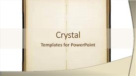  Presentation with old diary - Theme featuring open old blank diary background and a lemonade colored foreground