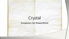  Presentation with blank old book - Presentation theme having open old blank exercise book background and a  colored foreground