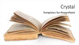  Presentation with old book - Slides having open old book isolated background and a white colored foreground
